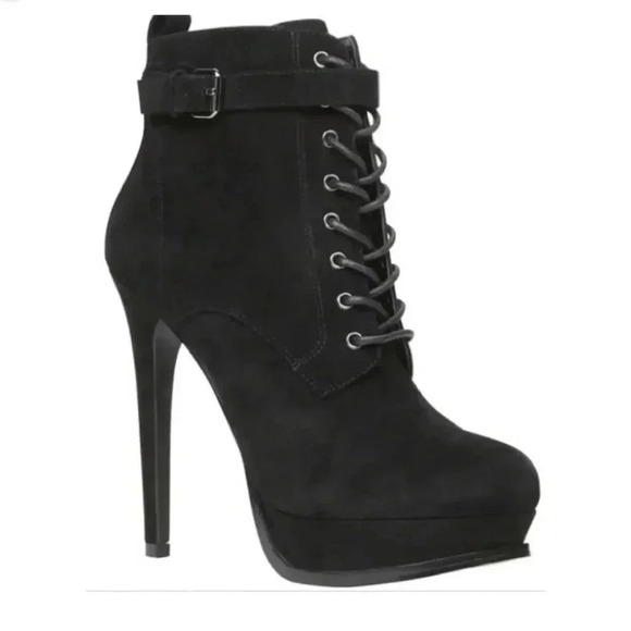 Aldo Panzano Platform Bootie - Black Suede - Picture 1 of 14